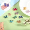 sourcing map 5 Pcs Crystal Gold Plated Butterfly Charm, Brass