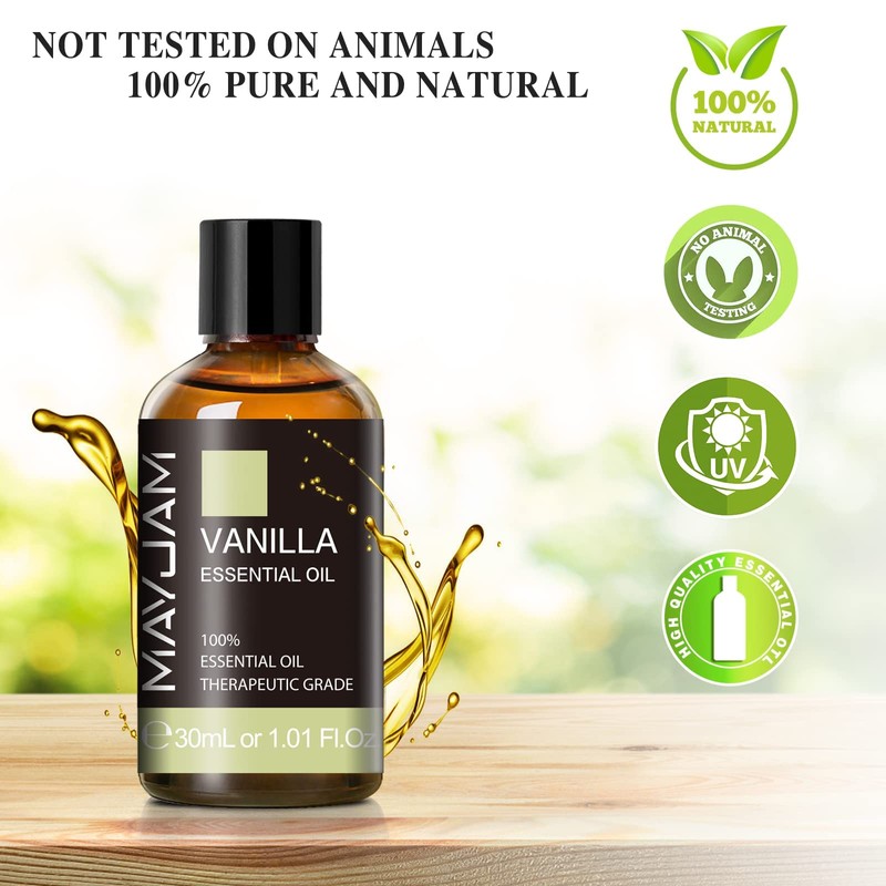 MAYJAM Essential Oil, Vanilla, Aroma Oil, 1.0 fl oz (30