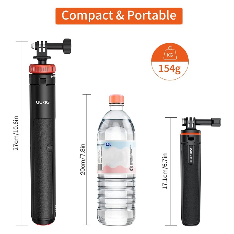 VRIG Extendable Selfie Stick Tripod for Insta360 X3 Accessory for