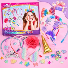 daliyer Geschenke für Mädchen, DIY Haarschmuck Mädchen, Bastelset Kinder ab 6 Jahr, Mädchen Geschenke 5 6 7 8 9 Jahre, Geschenk Einschulung Mädchen, Basteln Mädchen 8 Jahre, Mitgebsel Kindergeburtstag