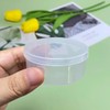 Farmer Mani 12 Pcs Clear Plastic Round Storage Jars, 1.7