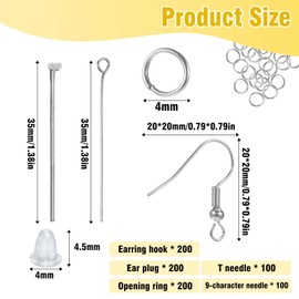 Cobee 800 Pcs Earring Hooks for Jewelry Making, Earring Making Kit Stainless Steel Bargain Finds, Hypoallergenic Earring Wires Jump Rings for DIY Jewelry Making Supplies(Gold)
