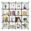 FRITHJILL 16 Cube Grid Wire Storage Shelve,Multifunction Shelving Unit Modular
