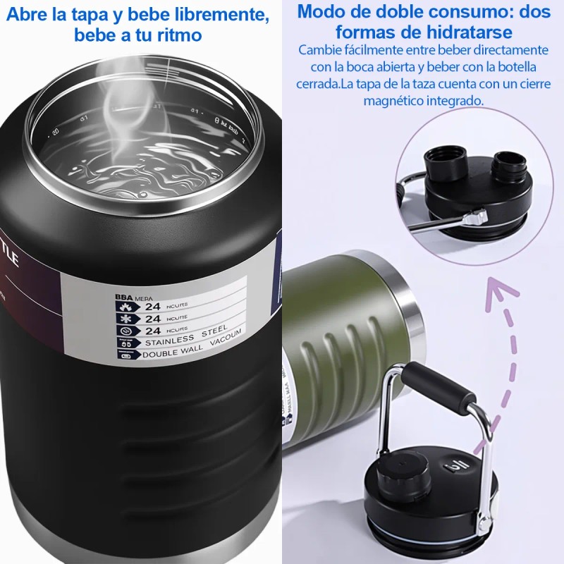 Termo De Gran Capacidad, Acero Inoxidable 304, 2 Litros