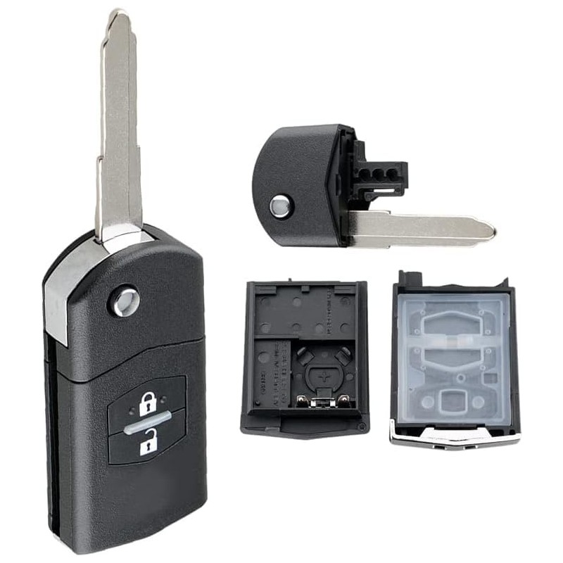 TAVICE Compatible Mazda 2 Button Remote Flip Key Shell Mazda