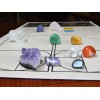7 chakra healing crystal stone set + rose quartz amethyst