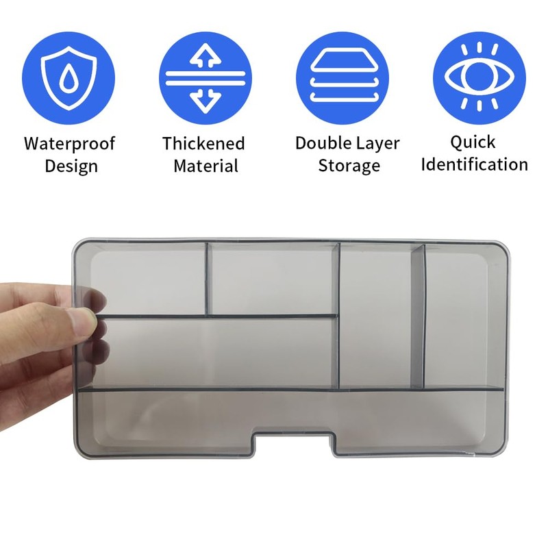Fishing Case, 2 Layer Tool Case, Extendable Shop, Fishing Box