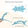 CAVETEE Flat Hair Clips for Women, 8 PCS Hair Claw