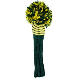 Jan Craig Headcover Handmade Headcover Headcover for #5 Fairway Kelly/Yellow(Masters) 2017JCKY5 Size: 14 inches total length (excluding POM), 5" wide POM (width)
