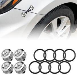 JDM Kit de cierres de liberación rápida para parachoques delantero trasero para maletero, Plateado