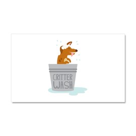 CafePress Critter Wash Car Magnet 20 X 12 Car Magnet, 20"x 12" Magnetic Door Display