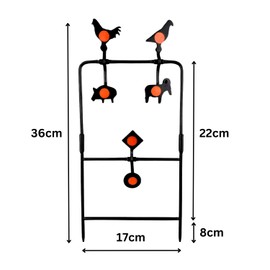 HHH Hunting® Bear Bottom Nut Cracker Target Shooting Targets Freestanding Shooting Gallery Set Air Gun Rifle Airgun Hunting Moving Target Practice Gun Target Air Rifle Target Airsoft Gun (Animal)