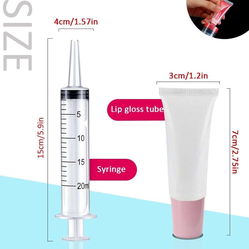 AMORIX 50PCS Lip Gloss Tubes 5ml Pink Cap Lip Gloss