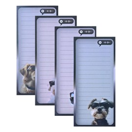 8 Magnetic Notepads - Notepads for grocery lists, shopping lists, to do lists, reminders - Strong Magnetic Back - Memo Plates with Cute Dog Pattern | 50 Sheets 9 * 19cm(8 Pack)