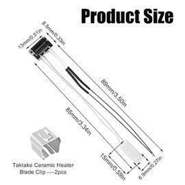 Begonia 2 Stück 3D Drucker Zubehör P1P/P1S, 24V 48W Ceramic Heizungsthermistor Heater Thermistor für Bambulab P1P P1S, Thermistor Temp Sensor und Patronenheizung Kit für 3D Drucker Bambu Lab P1P/P1S