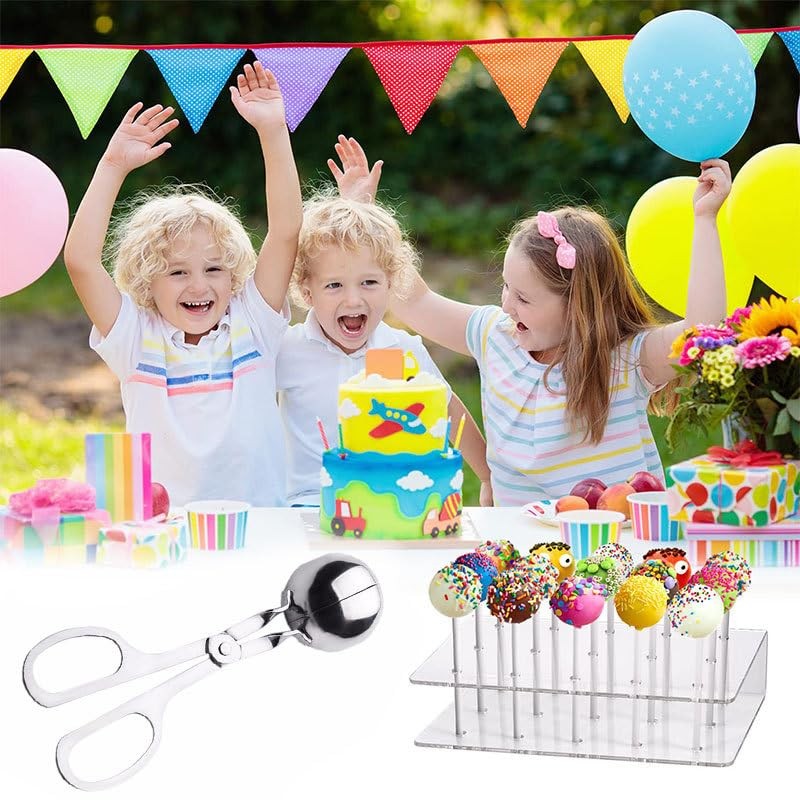 2Piece Lollipop Display Stand,Sturdy Acrylic Lollipop Stand with 15 Slots,Includes