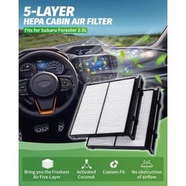 Cartist 72880-FL000 Filtro de aire HEPA para cabina Subaru Forester 2.5L (2019-2024), WRX (2022-2024) Filtro de cabina de repuesto para compartimento de pasajeros de coche (paquete de 2)
