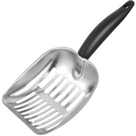 Apidgrowth Cat Litter Scoop -Metal Cat Litter Scoop-Sturdy Mesh Scooper - Mesh Shovel-Easy to Clean - Suitable for Cat Litter Box -Black