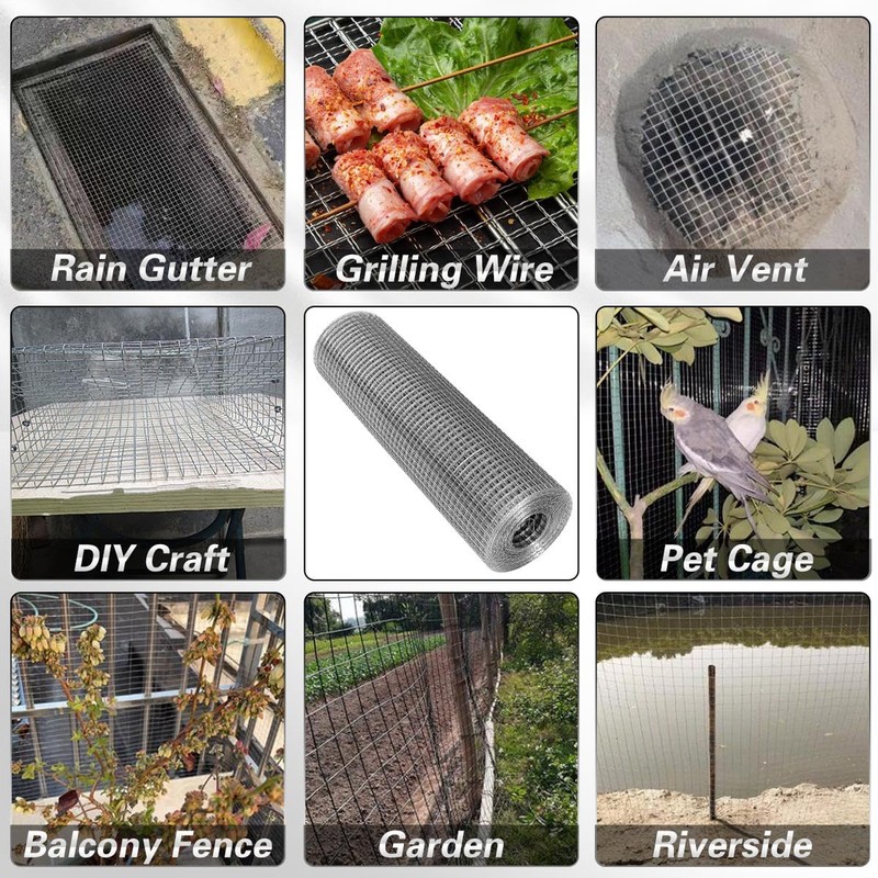 Hardware Cloth 12'' x 30' 1/4 in Galvanized Wire Mesh
