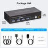 KVM Switch 2 Monitors 2 Computers DisplayPort and HDMI 4K@60Hz