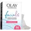 Olay Daily Clean 4-in-1 Water Activated Cleansing Cloths, 66 count