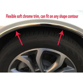 MyFrameAccessory 2006-2019 HyundModels 4pc Chrome Wheel Well Fender Trim Molding Kit/5YR WRNTY