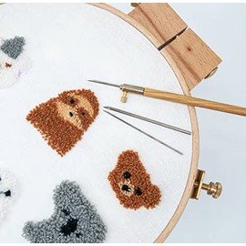 pico dot. Embroidery Free Stitching Punch Needle Set of 3 Handmade Craft Punch Needles (0.05 inch / 1.2 mm, 1.6 mm, 2.2 mm)