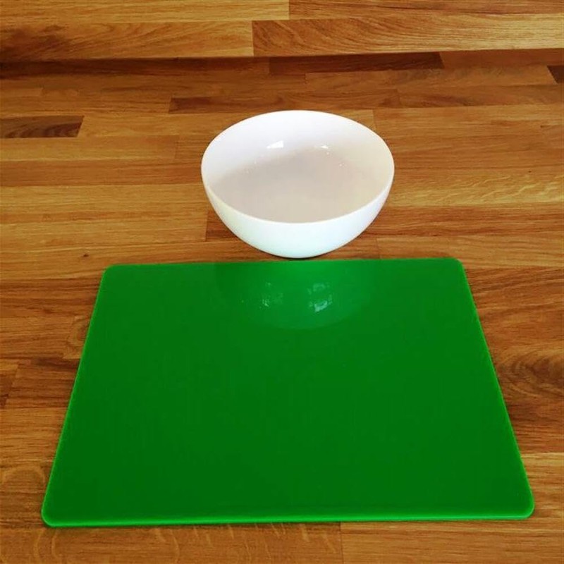 Rectangle Placemat Set - Gloss Pink 4 Placemats Standard 38cm