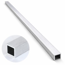 Zonon 4 ft Length Aluminum 6063-t52 Square Tubing 1" x 1" Square Tube 0.125" Wall Thickness Extruded Aluminum Tube Lightweight Metal Pipe for Framing Fabrication DIY Projects Welding Construction
