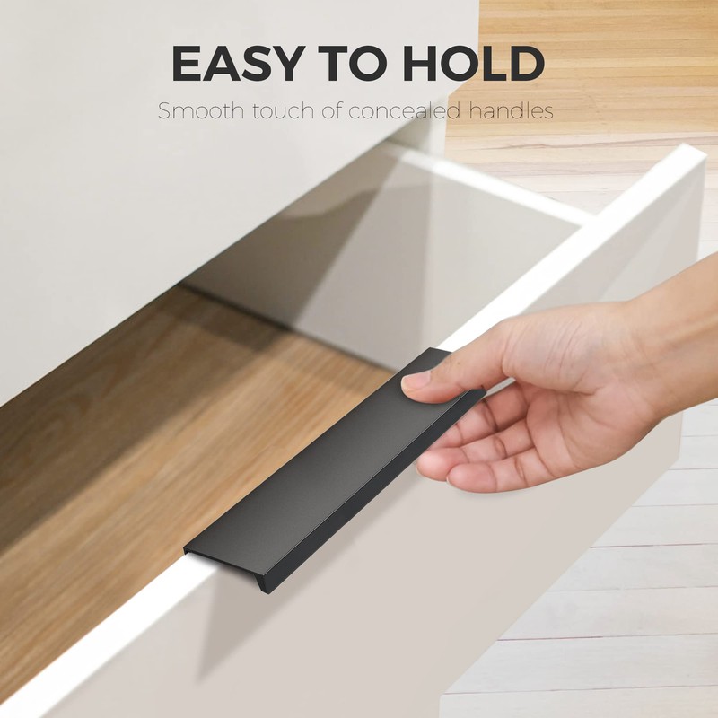 Home Expert 10 Pack Finger Pulls for Cabinets 128mm/5in Hole