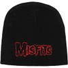 Rockabilia Misfits Men's Beanie Hat One Size Black/Red