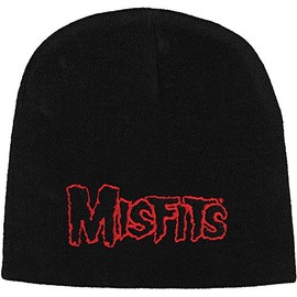 Rockabilia Misfits Men's Beanie Hat One Size Black/Red