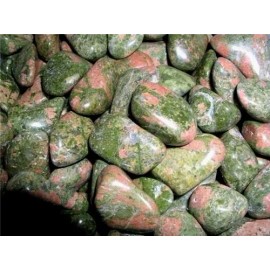 Unakite all natural tumble polished  pink/green 1/4-1 inch 1/2 pound lot