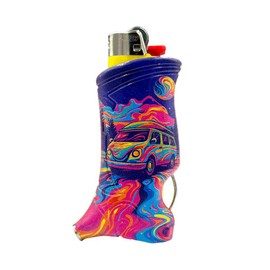 Toker Poker - Bic Lighter Case Multi Tool, Hippy Van Collection - All Inclusive Tool for Camping and Other (Van Life)