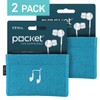 UT Wire Pocket Earbud Earphone Case Pouch Bag Organizer (Blue)