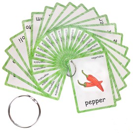 Set of Vegetables Flash Cards for Toddlers(20 pc) | Kids Learning Flashcard & Montessori Pocket Cards Toys | Perfect for Pre-K Decor Background Wall Stickers, Teacher/Autism Therapists Tools