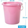 Teo Model Teo Cleaning Bucket, 5 Litres, Pack of 3
