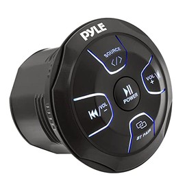 Amplified Wireless BT Audio Controller - 300 Watt Waterproof Rated Marine Receiver Remote Control for Car, Truck, Boat, 4x4, PowerSport Vehicles, Full Range Stereo Sound Reproduction - Pyle PLMRBT20