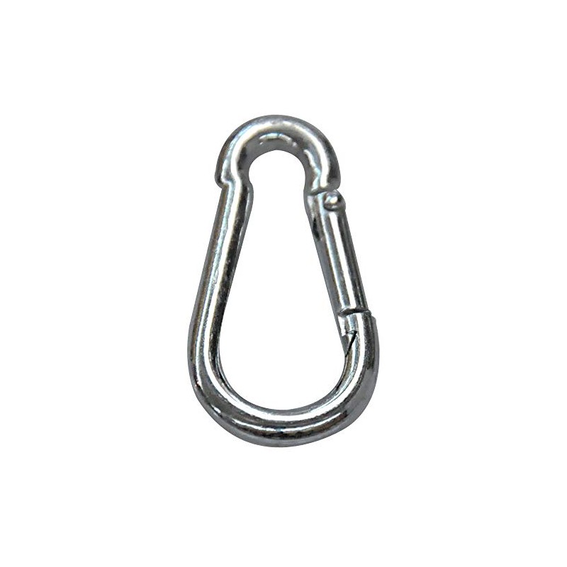 Boxcute 4x40mm Zinc Plated Steel Carabiner Snap Hook (Pack of