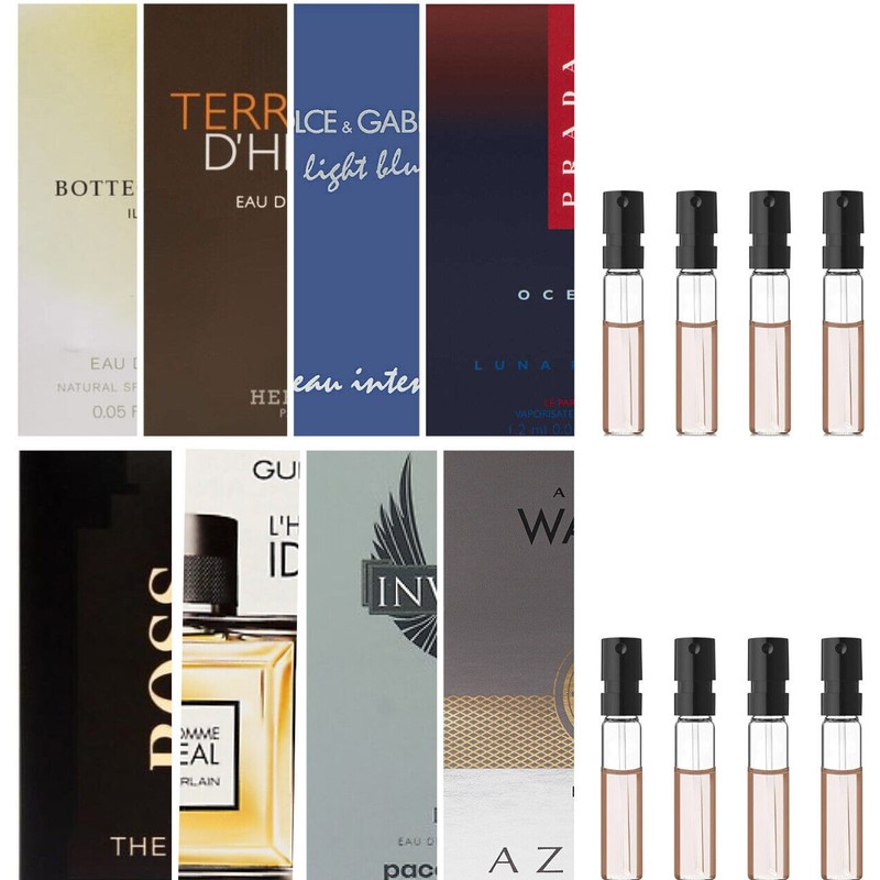 Cologne Men's Cologne Sample Vials Set – 8 Miniature Travel-Size