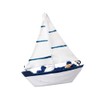 VOSAREA Wooden Sailboat Ornament Sailboat Model Beach Nautical Decoration