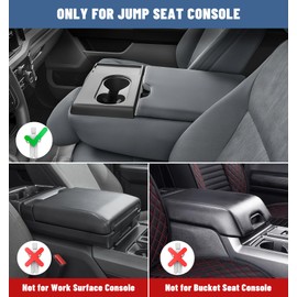 Sinvanho Center Console Organizer for 2011-2024 2025 Ford F150 F250 F350 F450 F550 F650 Accessories, Front Center Seat Headrest Storage Tray for Pickup Truck Middle Armrest Box, Jump Seat Only