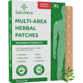 SaluVera Patches - Extra Large Patch Maximum Strength - Patch – Back Patches - Muscle and Joint Heat Patches - 10 Hot Patches (XL)