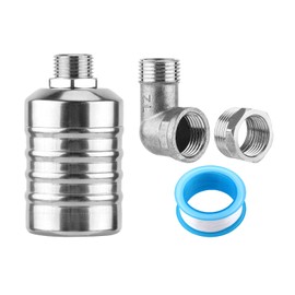 Water Float Valve, 1/2 Inch 3/4 Inch Stainless Steel Float Valve for Water Level Control, Automatic Float Valve, Mini Float Valve for Water Tank, Pool, Pond