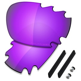 Saucer Premium Replacement Lenses for Oakley Jawbone Vented Racing Jacket Sunglasses, High Defense - Violet Purple Polarised