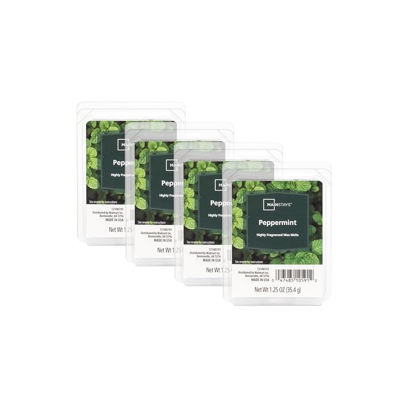 Mainstays Scented Wax Cubes 1.25oz 4-Pack (Peppermint)