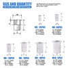 Glarks 110Pcs Aluminum Alloy M3 M4 M5 M6 M8 M10