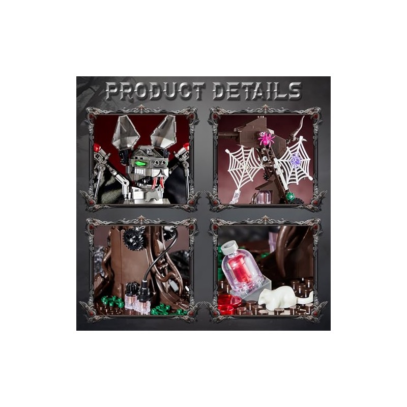 Vziimo Ideas Bat Animal Building Set, MOC Creative Bat Bird