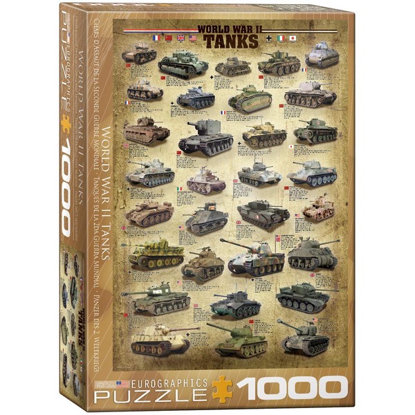 EuroGraphics Tanks of WWII 1000 Piece Puzzle , Brown