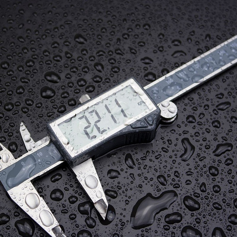 Clockwise Tools IP54 Grade Digital Caliper, DCLR-0805 0-8" /200mm, Inch/Metric/Fractions